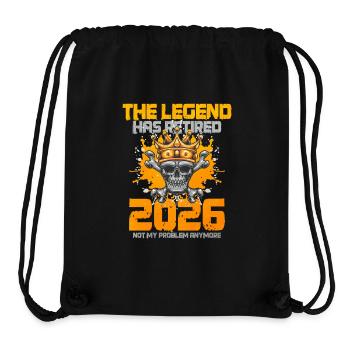 Legende Ruhestand 2026 Rente Geschenk - Stanley/Stella recycelter Gym Bag - Schwarz - Vorne
