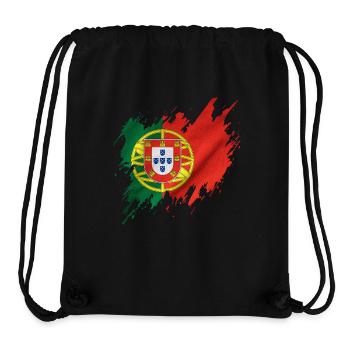 Portugiesische Flagge, Rissen-Stil - Stanley/Stella recycelter Gym Bag - Schwarz - Vorne