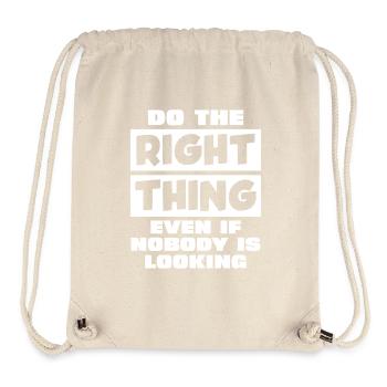 Richtig handeln, wenn niemand sieht - Stanley/Stella recycelter Gym Bag - Naturweiß - Vorne