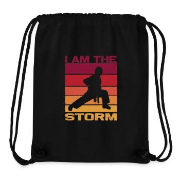Silhouette a karate fighter - Combat Contact - Stanley/Stella Recycled Gym Bag - black - Front