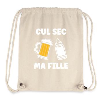 Trockener Arsch Meine Tochter Bierflasche - Stanley/Stella recycelter Gym Bag - Naturweiß - Vorne