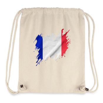 Flagge Frankreichs, zerrissen Stil - Stanley/Stella recycelter Gym Bag - Naturweiß - Vorne