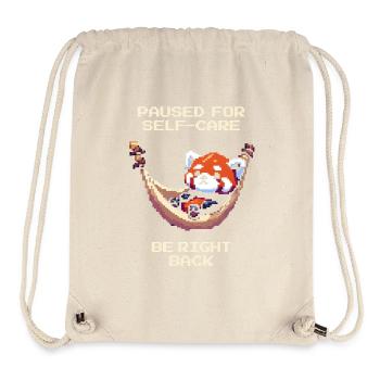 Paused for Self-Care | Right back - Stanley/Stella Recycled Gym Bag - natural - Front