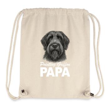 Griffon Korthals Papa - Stanley/Stella recycelter Gym Bag - Naturweiß - Vorne