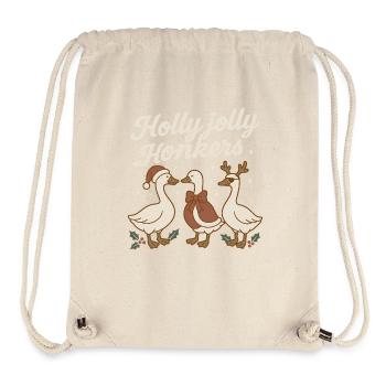 Weihnachtsgans Holly Jolly Honkers - Stanley/Stella recycelter Gym Bag - Naturweiß - Vorne