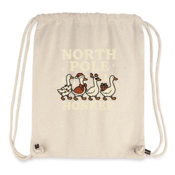 Gans Weihnachten Lustig Santa Nordpol Honker - Stanley/Stella recycelter Gym Bag - Naturweiß - Vorne