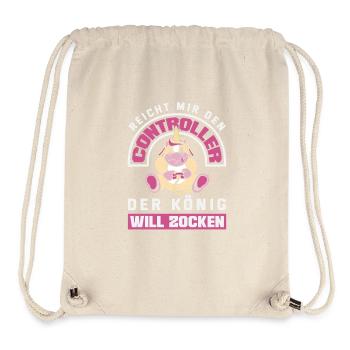 Reicht mir den Controller – König will zocken - Stanley/Stella recycelter Gym Bag - Naturweiß - Vorne