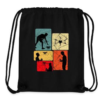 Drohnen fliegen Spruch Geschenkidee - Stanley/Stella recycelter Gym Bag - Schwarz - Vorne