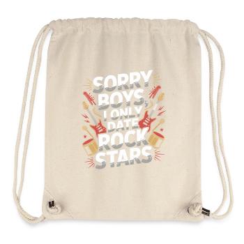 Festival Sorry Boys I Only Date Rock Stars Groupie - Stanley/Stella Recycled Gym Bag - natural - Front