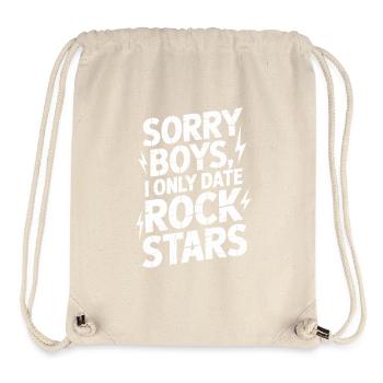 Festival Sorry Boys I Only Date Rock Stars Groupie - Stanley/Stella Recycled Gym Bag - natural - Front