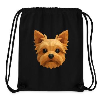 Mignon Yorkshire Terrier – Polygon Dog Design - Sac à cordon recyclé Stanley/Stella - noir - Devant
