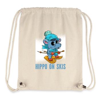 Nilpferd Ski  - Stanley/Stella recycelter Gym Bag - Naturweiß - Vorne