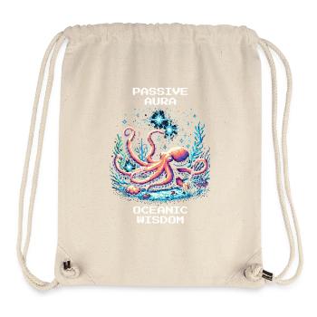 Ozeanische Weisheit | Passive Aura Oktopus Spruch - Stanley/Stella recycelter Gym Bag - Naturweiß - Vorne