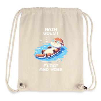Main Quest: Drift & Vibe | Otter Chill - Stanley/Stella Recycled Gym Bag - natural - Front