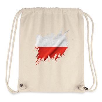 Flagge Polens, zerrissener Stil - Stanley/Stella recycelter Gym Bag - Naturweiß - Vorne