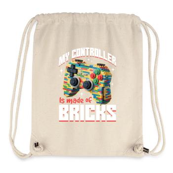Building Blocks Gamer Gaming Brick Builder - Stanley/Stella recycelter Gym Bag - Naturweiß - Vorne