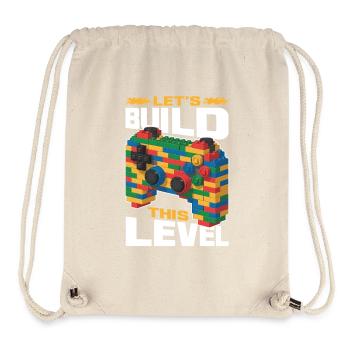 Building Blocks Gamer Gaming Brick Builder - Stanley/Stella recycelter Gym Bag - Naturweiß - Vorne
