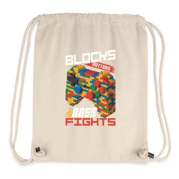 Building Blocks Gamer Gaming Brick Builder - Stanley/Stella recycelter Gym Bag - Naturweiß - Vorne