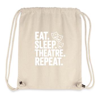 Manger, dormir, théâtre, répéter - Sac à cordon recyclé Stanley/Stella - blanc naturel - Devant