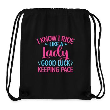 Hobby Horse Rider Lady Good Luck Keeping Pace - Stanley/Stella recycelter Gym Bag - Schwarz - Vorne