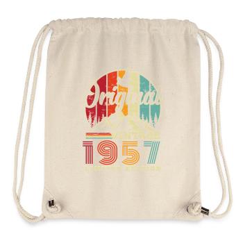 1957 Vintage Retro Geburtstagsgeschenk - Stanley/Stella recycelter Gym Bag - Naturweiß - Vorne