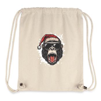 Gorilla Weihnachten Lustig - Stanley/Stella recycelter Gym Bag - Naturweiß - Vorne
