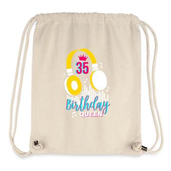 Birthday Queen 35. Geburtstag - Stanley/Stella recycelter Gym Bag - Naturweiß - Vorne