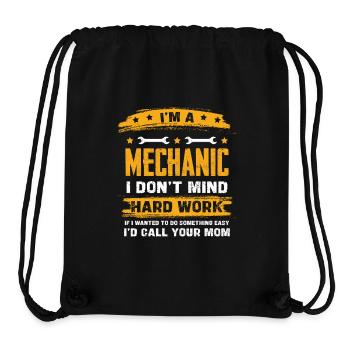 Im A Mechanic I Dont Mind Hard Work - Stanley/Stella recycelter Gym Bag - Schwarz - Vorne