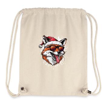 Renard Noël Drôle - Sac à cordon recyclé Stanley/Stella - blanc naturel - Devant