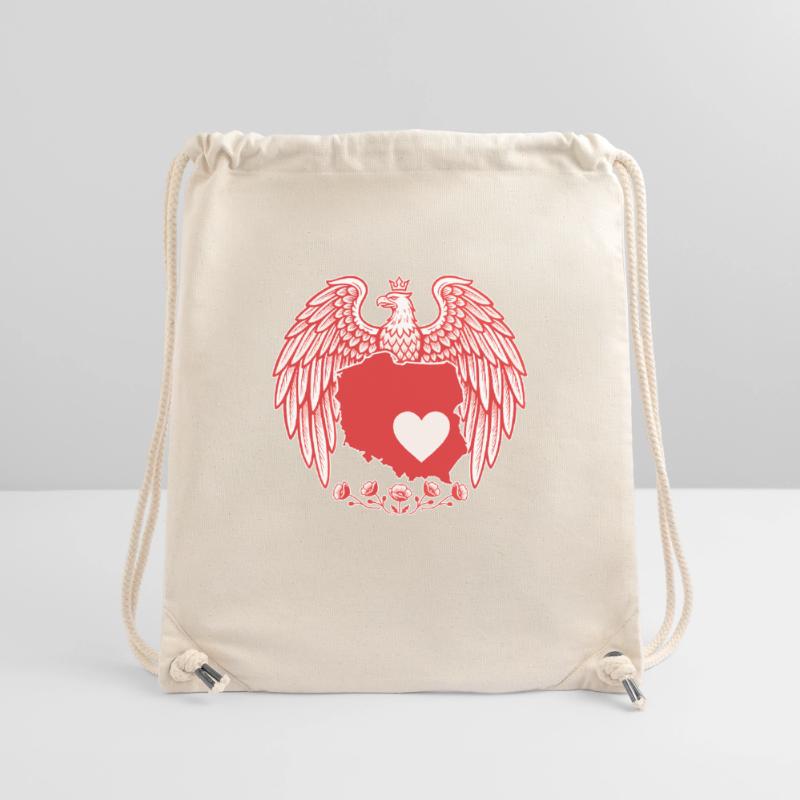 Polish Eagle Heart Map Design Stanley/Stella Recycled Gym Bag