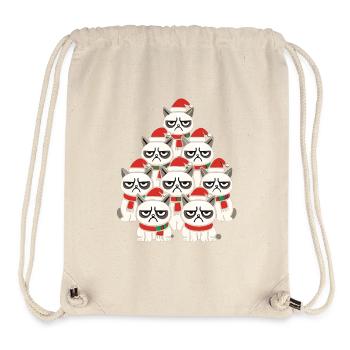 Grumpy Christmas Cats – Lustiges Katzen - Stanley/Stella Recycled Gym Bag - natural - Front