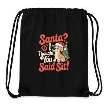 Funny Christmas Dog - Stanley/Stella Recycled Gym Bag - black - Front