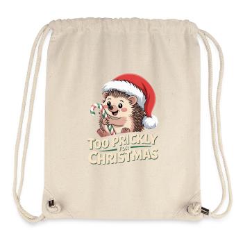 Hérisson Noël Humour - Sac à cordon recyclé Stanley/Stella - blanc naturel - Devant