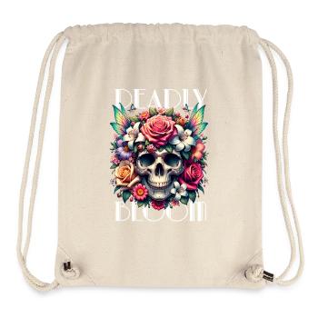 Fleurs Crâne Beauté Floraison - Sac à cordon recyclé Stanley/Stella - blanc naturel - Devant