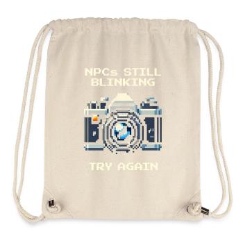 Le PNJ clignote toujours | Réessayez, portrait - Sac à cordon recyclé Stanley/Stella - blanc naturel - Devant