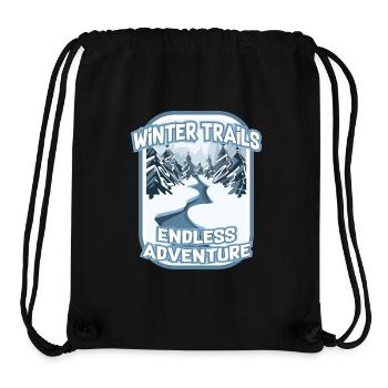 Winterwanderwege endloses Wanderabenteuer - Stanley/Stella recycelter Gym Bag - Schwarz - Vorne