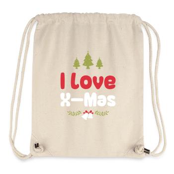 I love Xmas Christmas - Stanley/Stella Recycled Gym Bag - natural - Front