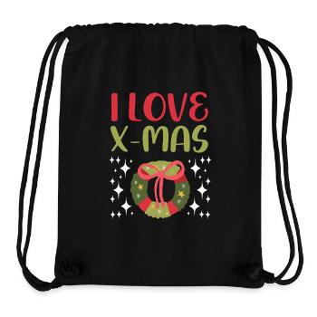 I love Xmas Christmas - Stanley/Stella Recycled Gym Bag - black - Front