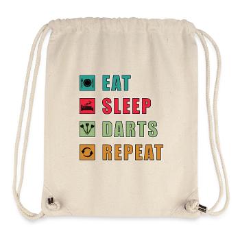 Essen Schlaf Darts Wiederholen - Stanley/Stella recycelter Gym Bag - Naturweiß - Vorne