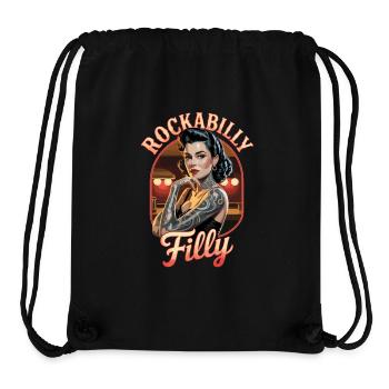 Rockabilly Filly Vintage Tattoo Art - Stanley/Stella Recycled Gym Bag - black - Front