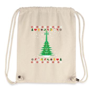 Violin Christmas Tree - Stanley/Stella Recycled Gym Bag - natural - Front