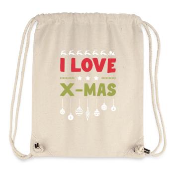 I love Xmas Christmas - Stanley/Stella Recycled Gym Bag - natural - Front