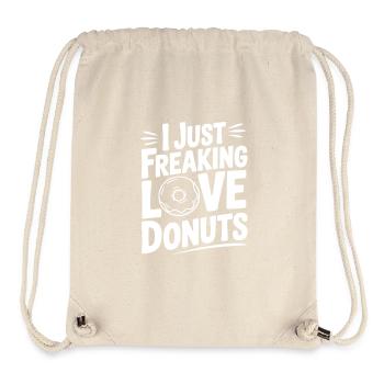 J’adore les beignets - Sac à cordon recyclé Stanley/Stella - blanc naturel - Devant