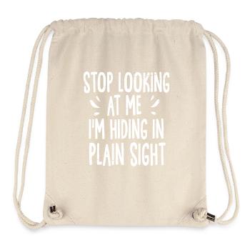 Sarcastique introverti disant humour citation pour timide - Sac à cordon recyclé Stanley/Stella - blanc naturel - Devant