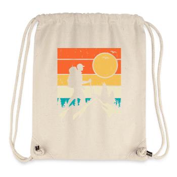 Randonnée rétro - Sac à cordon recyclé Stanley/Stella - blanc naturel - Devant