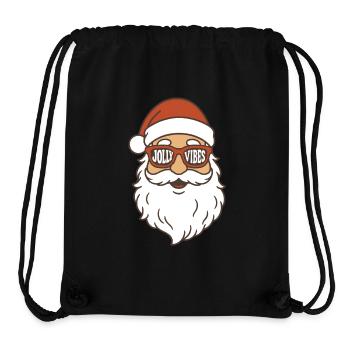 Jolly Vibes Père Noël Joie de Noël - Sac à cordon recyclé Stanley/Stella - noir - Devant
