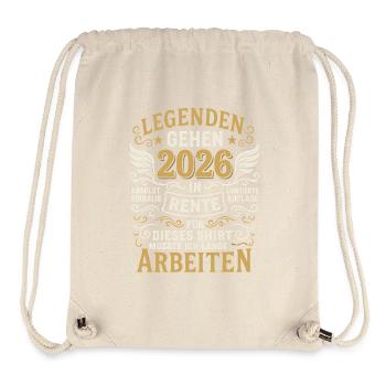 Legenden gehen 2026 in Rente – Shirt - Stanley/Stella recycelter Gym Bag - Naturweiß - Vorne