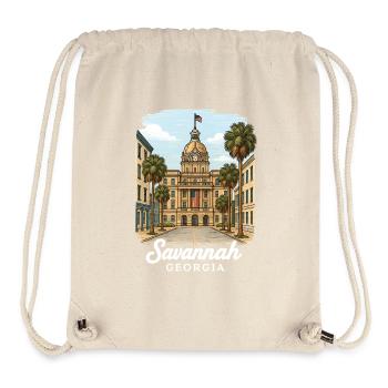Savannah, Georgia - Stanley/Stella Recycled Gym Bag - natural - Front
