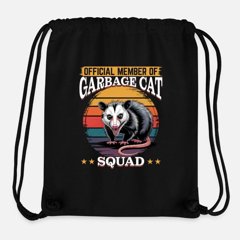 Funny Opossum - Stanley/Stella Recycled Gym Bag - black
