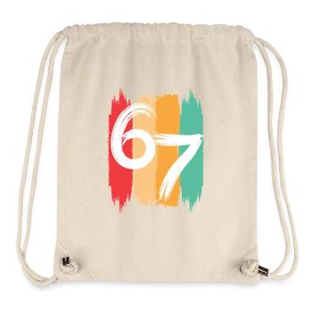 Six Seven Kids Meme 6 7 - Sac à cordon recyclé Stanley/Stella - blanc naturel - Devant